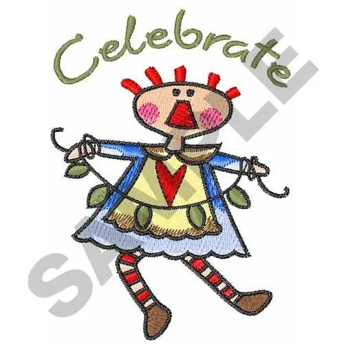 RAG DOLL CELEBRATE Embroidery Design Sale