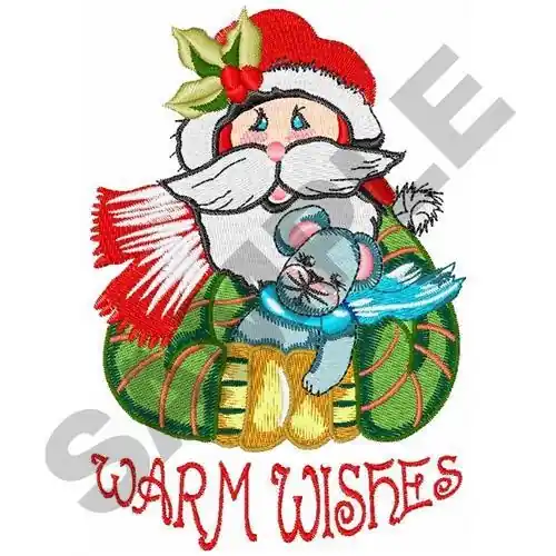 WARM WISHES Embroidery Design Seasonal Sale