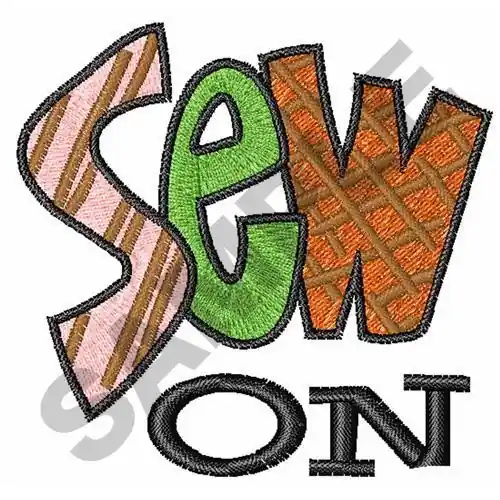 Instant Buy SEW ON Embroidery Design