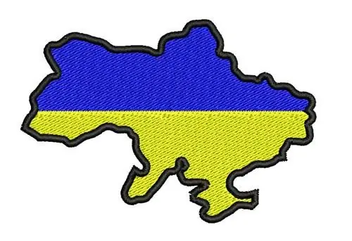 UKRAINE MAP Embroidery Design Fresh Stock