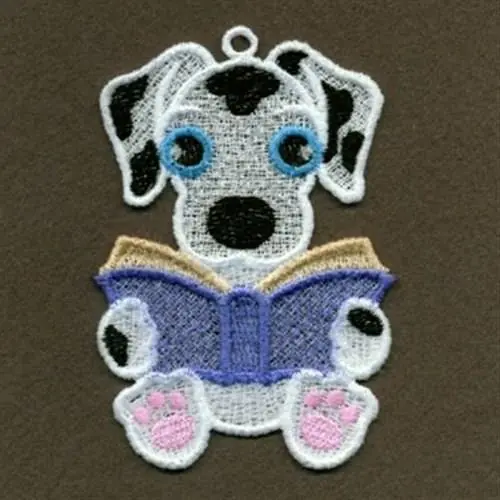 Reduced Price FSL Reading Dalmation Embroidery Design