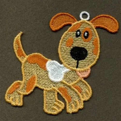 FSL Puppy Embroidery Design Fan Favorite