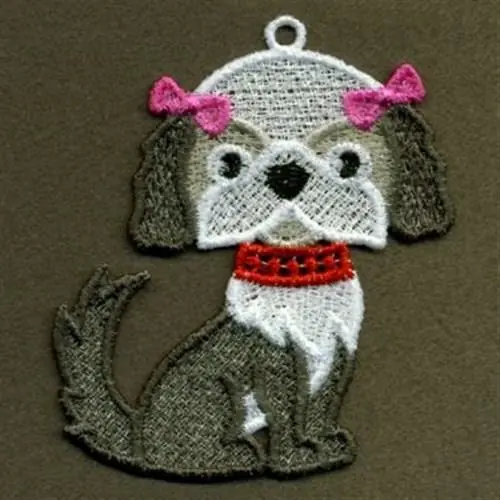 Genuine FSL Fufu Puppy Embroidery Design