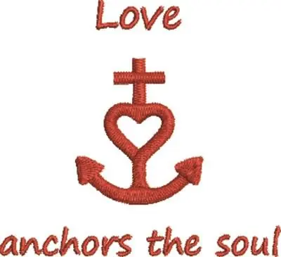 Love Anchors The Soul Embroidery Design Express Delivery