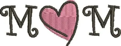Wholesale Mom Heart Embroidery Design