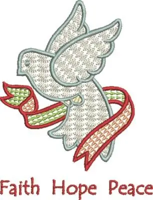 While Supplies Last Faith Dove Embroidery Design