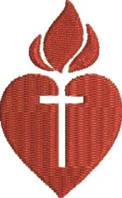 Sacred Heart Embroidery Design Place Order
