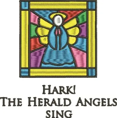 Fresh Stock Stained Glass Singing Angels Embroidery Design