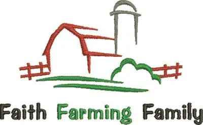 Handmade Faith Farming Family Embroidery Design