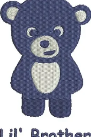 Teddy Bear Lil Brother Embroidery Design Buy Today