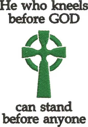 Kneel Before God Embroidery Design Limited Time