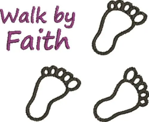 Next Day Delivery Walk By Faith Embroidery Design