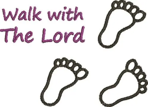 Sale Walk With The Lord Embroidery Design