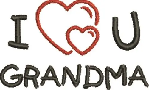 I Love You Grandma Embroidery Design Top Pick