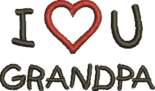 Grandpa Love Embroidery Design Limited Offer