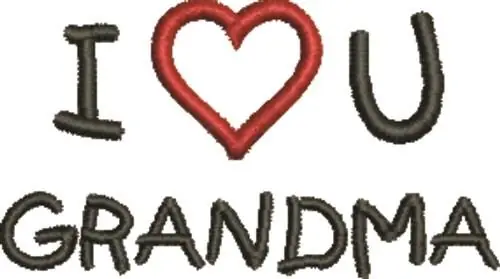 Grandma Love Embroidery Design Bulk Order