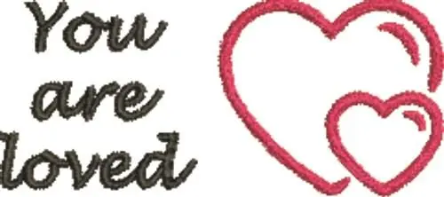 You are loved Embroidery Design Markdown