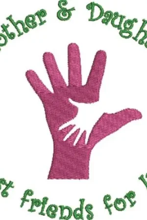 Mother & Daughter Embroidery Design Hot Deal
