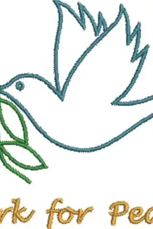 Work For Peace Embroidery Design Money Back Guarantee