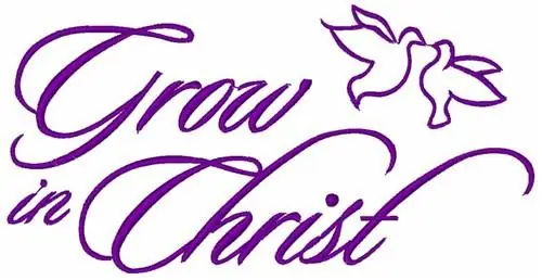 Reduced Price Grow In Christ Embroidery Design