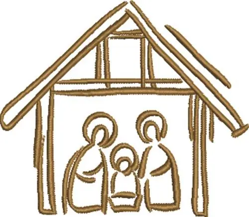 Nativity Outline Embroidery Design One Day Deal
