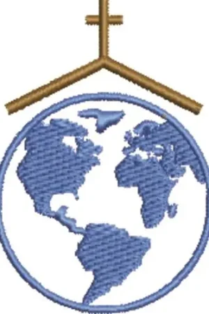 World Church Embroidery Design Modern