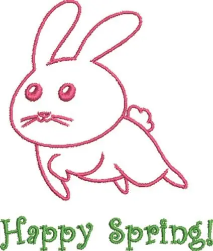 Fresh Stock Happy Spring Bunny Embroidery Design