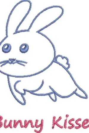 Bunny Kisses Embroidery Design Direct From Manufacturer