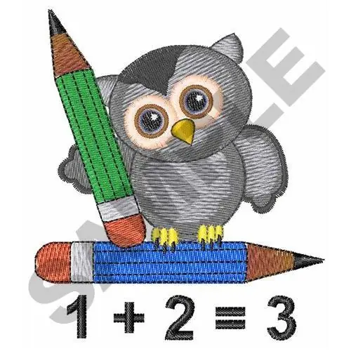 Price Drop MATH EQUATION OWL Embroidery Design