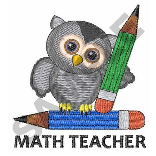 MATH TEACHER Embroidery Design Fresh Stock