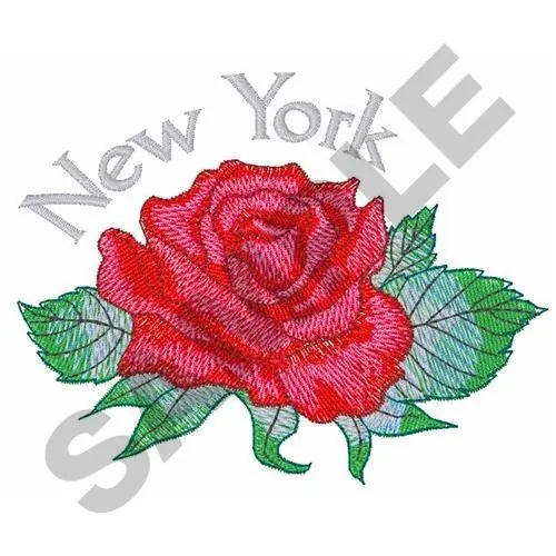 Handmade NEW YORK STATE FLOWER Embroidery Design