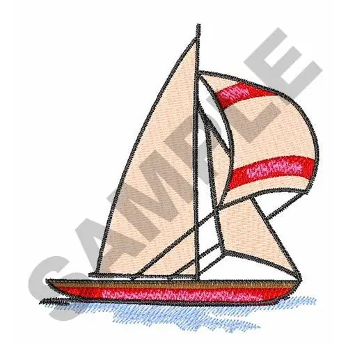 SAILBOAT Embroidery Design Viral