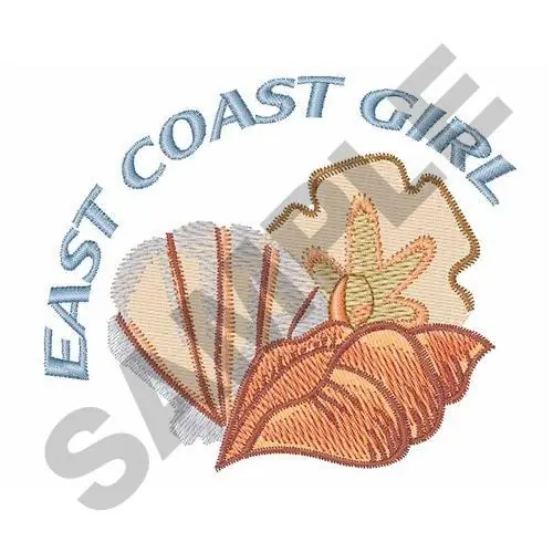 Time-Limited EAST COAST GIRL Embroidery Design
