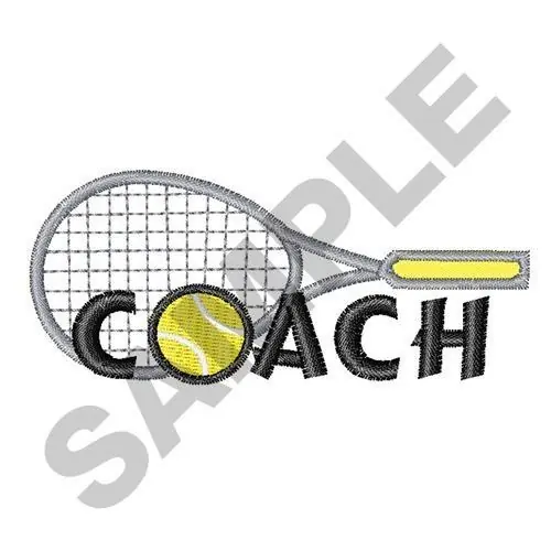 Popular TENNIS COACH Embroidery Design