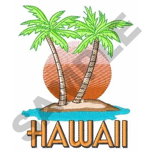Professional Grade HAWAII Embroidery Design