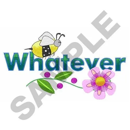 WHATEVER BEE AND FLOWER Embroidery Design Final Sale