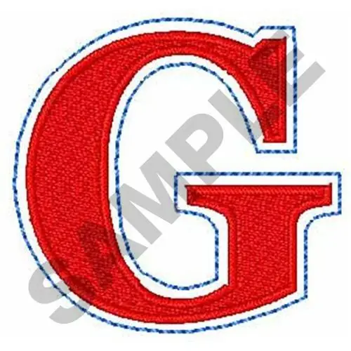 ROMAN UPPER CASE G Embroidery Design Authentic