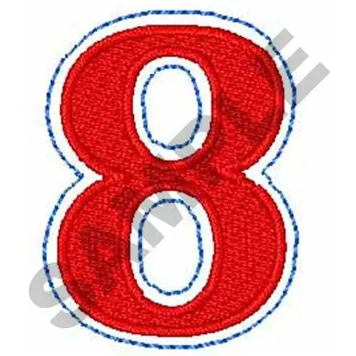 Big Sale NUMERAL 8 Embroidery Design