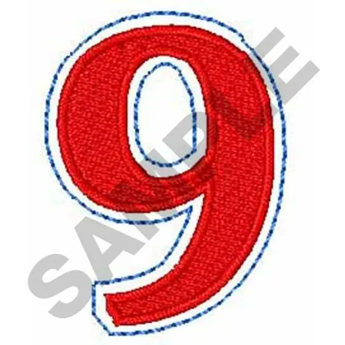 NUMERAL 9 Embroidery Design Grab Now