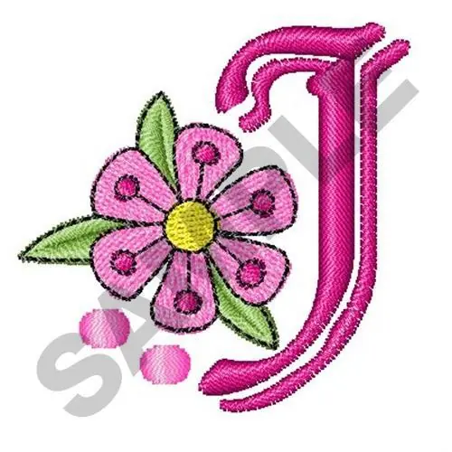 Mega Sale UPPER CASE J Embroidery Design