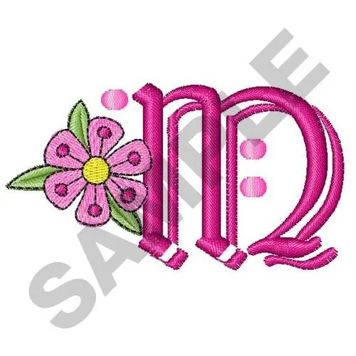 Factory Price UPPER CASE M Embroidery Design