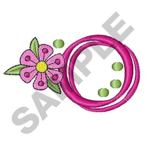 UPPER CASE O Embroidery Design Instant Buy