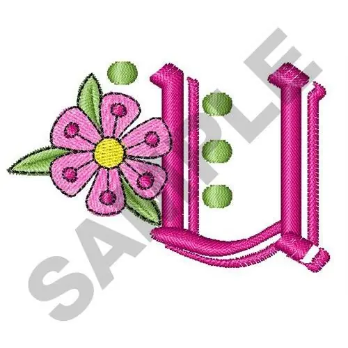 UPPER CASE U Embroidery Design Top Rated