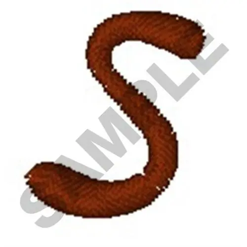 Free Delivery LOWER CASE S Embroidery Design