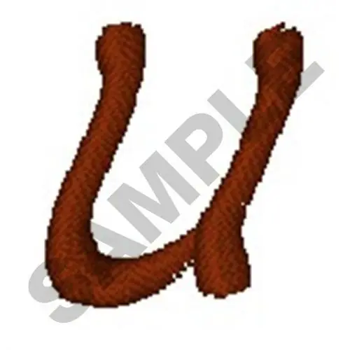 LOWER CASE U Embroidery Design Clearance
