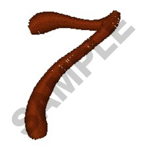NUMERAL 7 Embroidery Design Wholesale