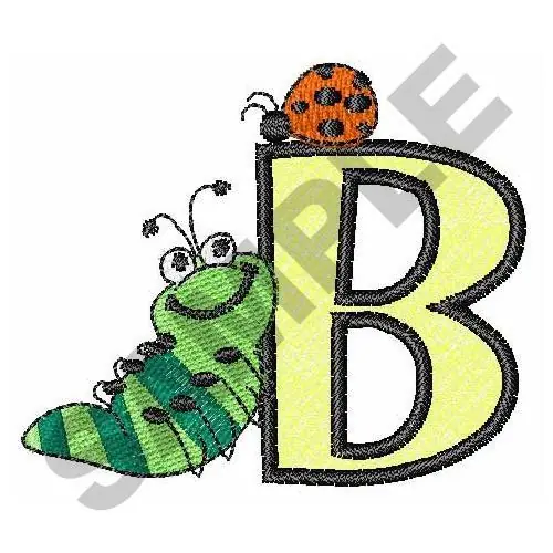 Trusted Brand BUG OFF UPPER CASE B Embroidery Design