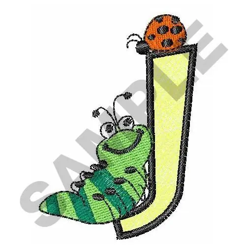 Affordable BUG OFF UPPER CASE J Embroidery Design