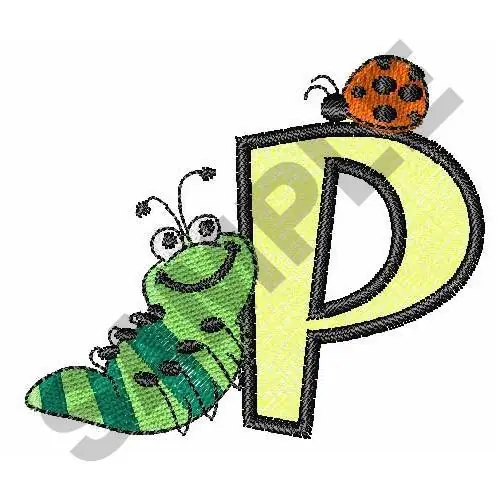 BUG OFF UPPER CASE P Embroidery Design Low Price