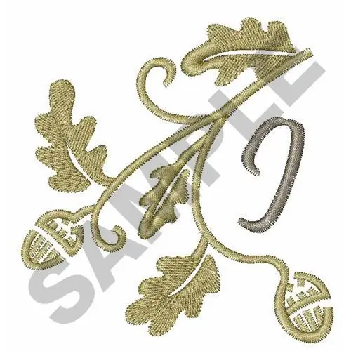 Flash Sale OAK LEAF UPPER CASE I Embroidery Design